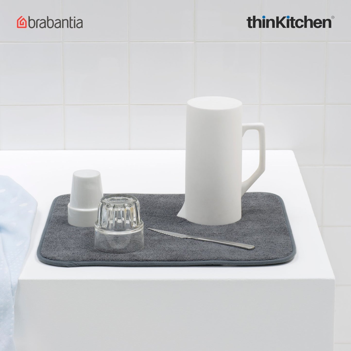 Brabantia Microfibre Dish Drying Mat Dark Grey