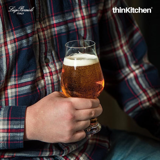 Luigi Bormioli Birrateque Craft Beer Wheat Glass Set of 2 | Premium Craft Beer Glassware