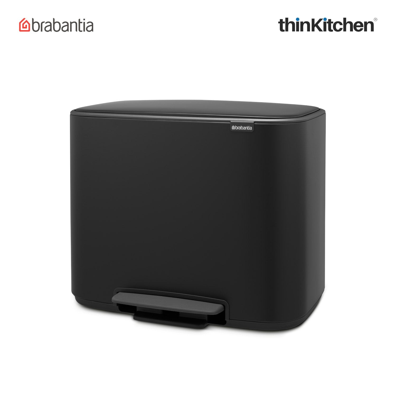 Brabantia, Waste Management, Dustbin, Bo Pedal Bin, 3 X 11 Litre, Matt Black - 6
