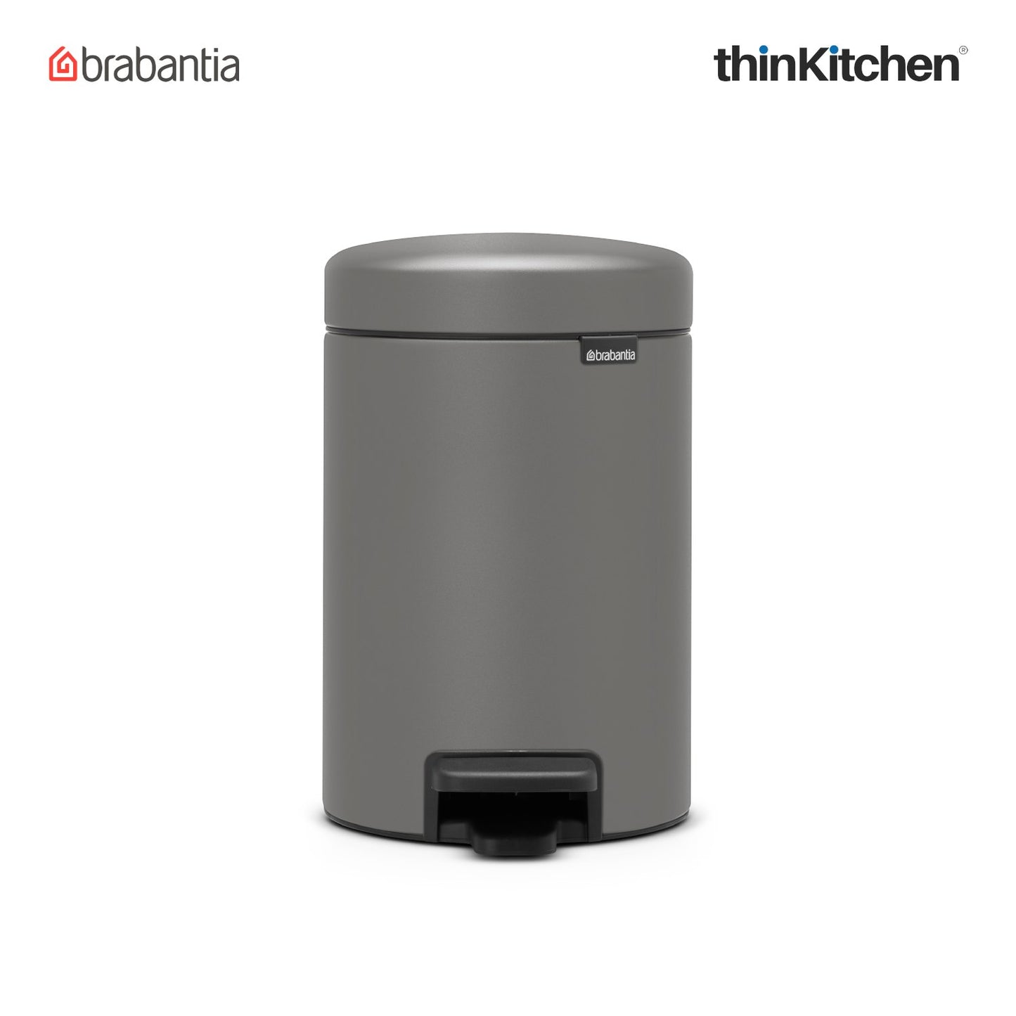 Brabantia Newicon Pedal Bin 3 Litre Concrete Grey