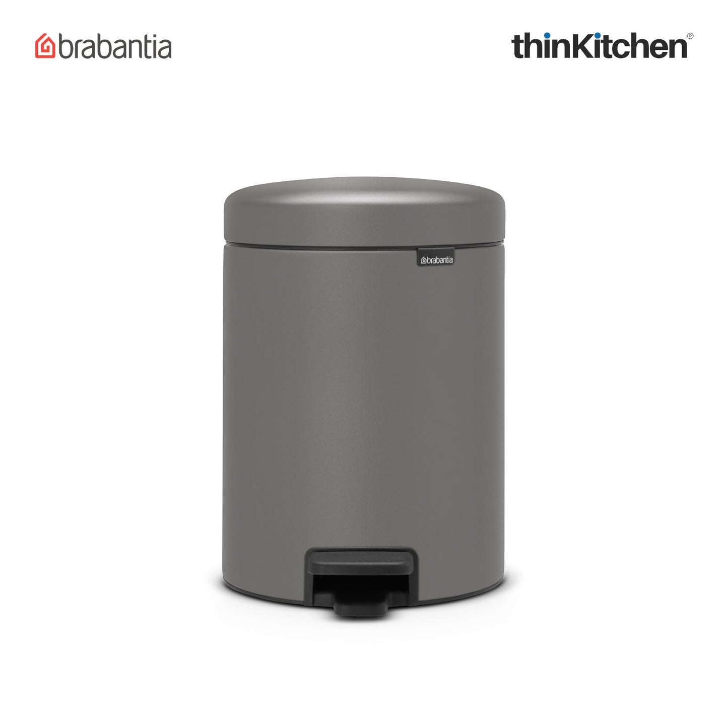 Brabantia Newicon Pedal Bin 5 Litre Concrete Grey