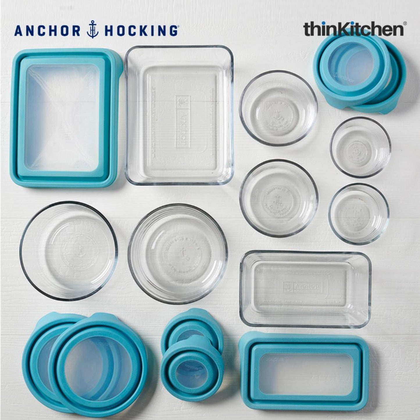 Anchor Hocking Trueseal Lid 16 pcs set Food Storage Container