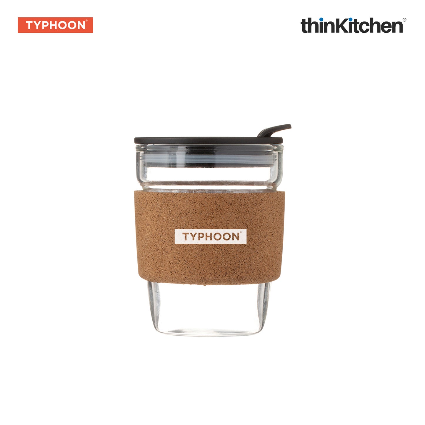 Typhoon Pure Botanics Glass Coffee Mug 350ml
