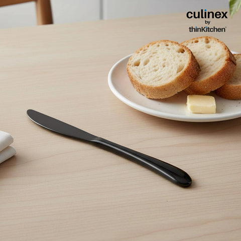 Culinex by thinKitchen|Dora 13/0 Stainless Steel - Black PVD Dinner Knife Set of 2