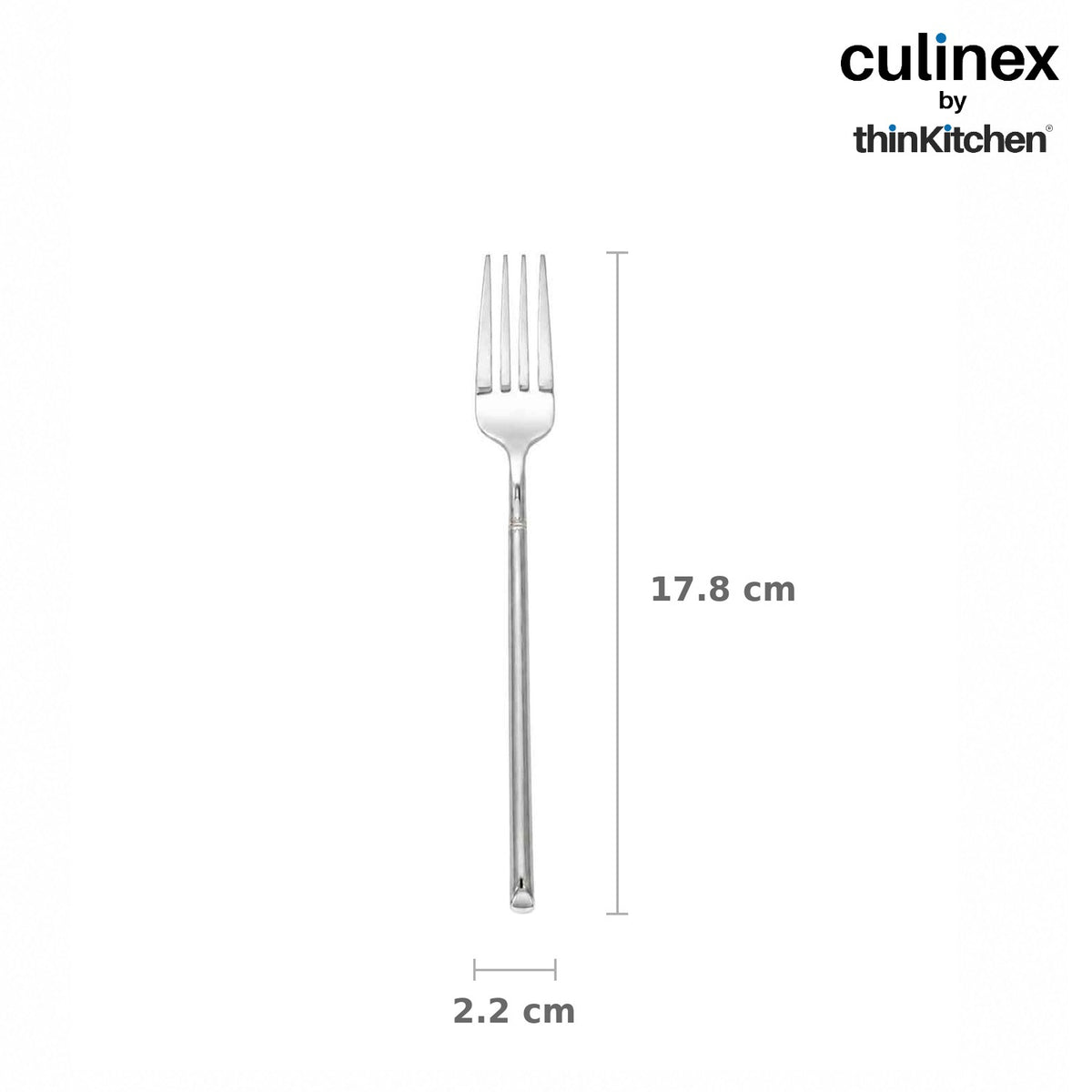 Culinex Nova 4 Pc Premium 7" Stainless Steel Fork Set, 18/8 Steel | All Purpose Table & Dinner Forks
