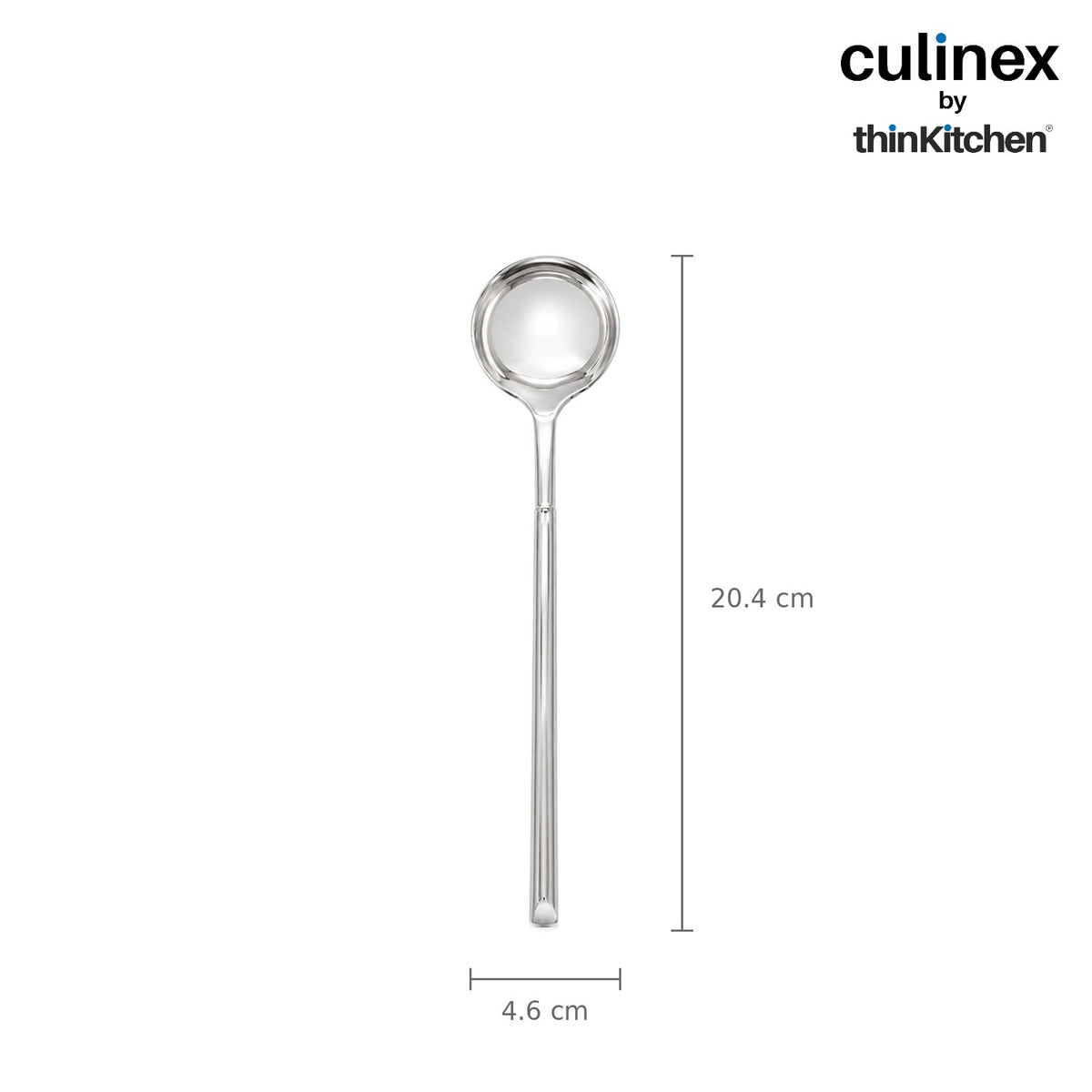 Culinex Nova 4 Pc Premium 8" Soup Spoon Set, 18/8 Stainless Steel Large Soup Spoons for Kitchen & Dining