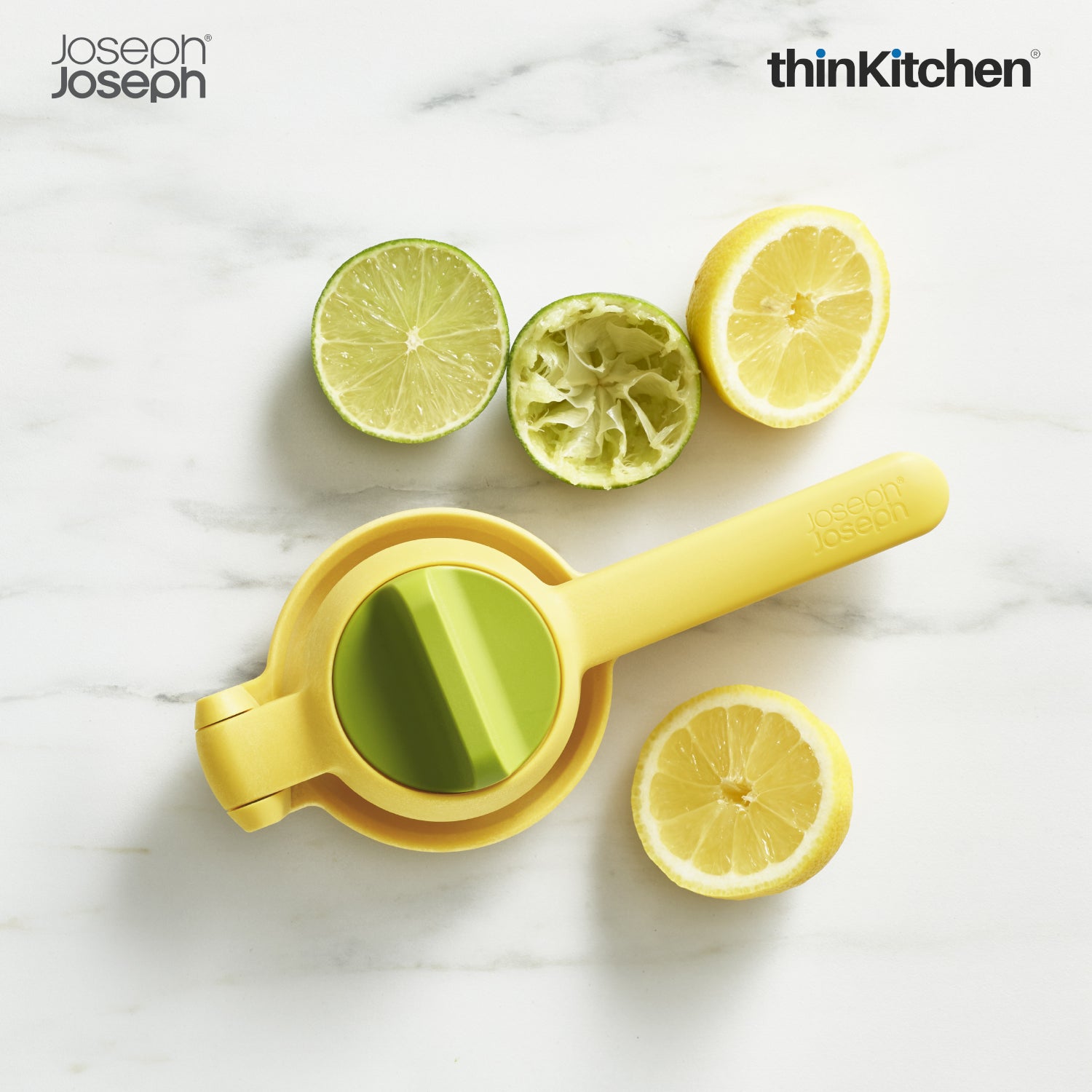 Joseph Joseph Juicemax Dual Action Citrus Press, Premium Manual Lemon Squeezer & Citrus Juicer, Easy-Squeeze Handles, Twist Reamer, Dishwasher Safe – Yellow - 8