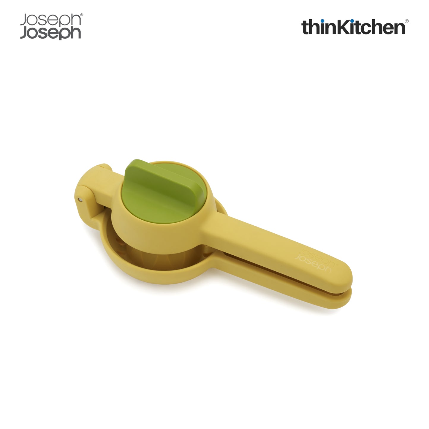 Joseph Joseph Juicemax Dual Action Citrus Press, Premium Manual Lemon Squeezer & Citrus Juicer, Easy-Squeeze Handles, Twist Reamer, Dishwasher Safe – Yellow
