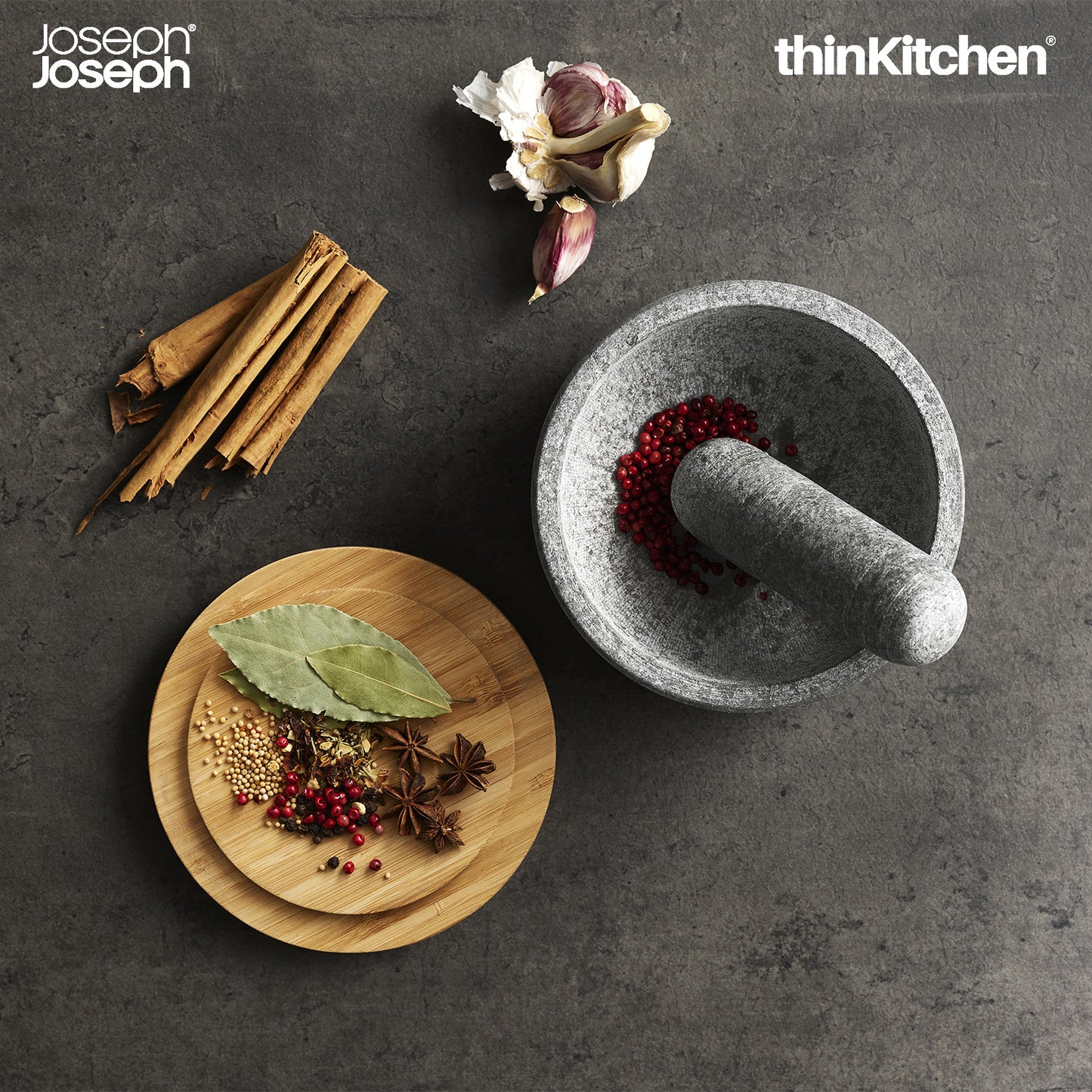Joseph Joseph Dash™ Pestle & Mortar Set with Bamboo Lid