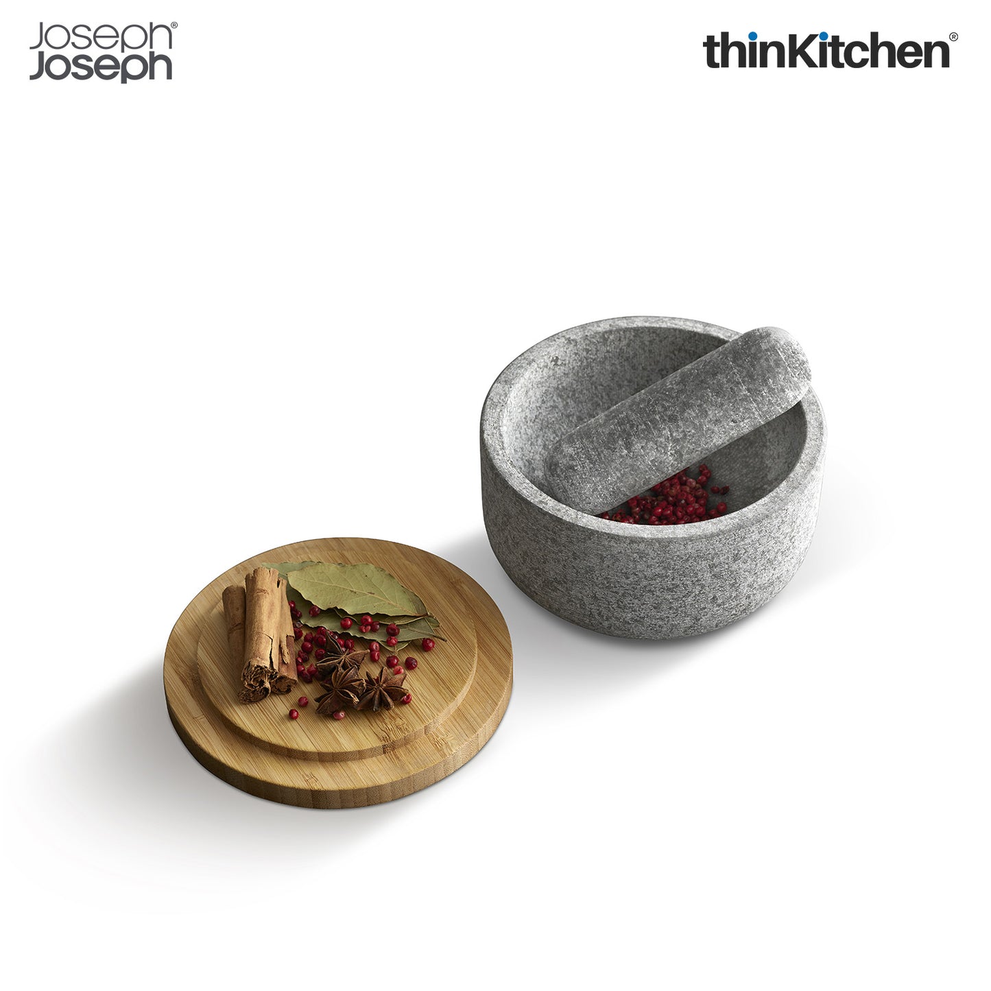 Joseph Joseph Dash™ Pestle & Mortar Set with Bamboo Lid
