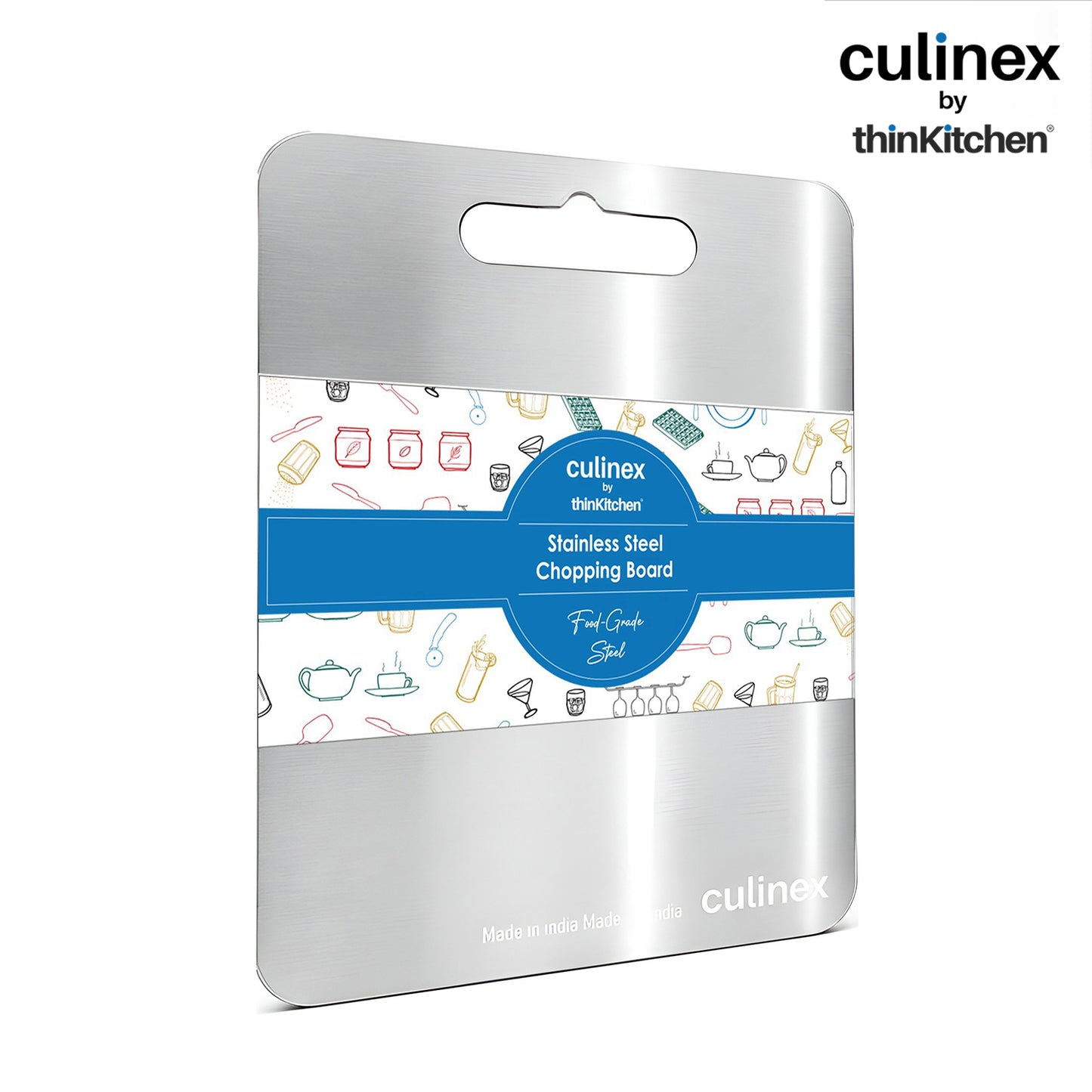 Premium Stainless Steel Chopping Board 1.5 mm Thick – 9 x 13 Inch | Food-Grade Metal Kitchen Cutting Board