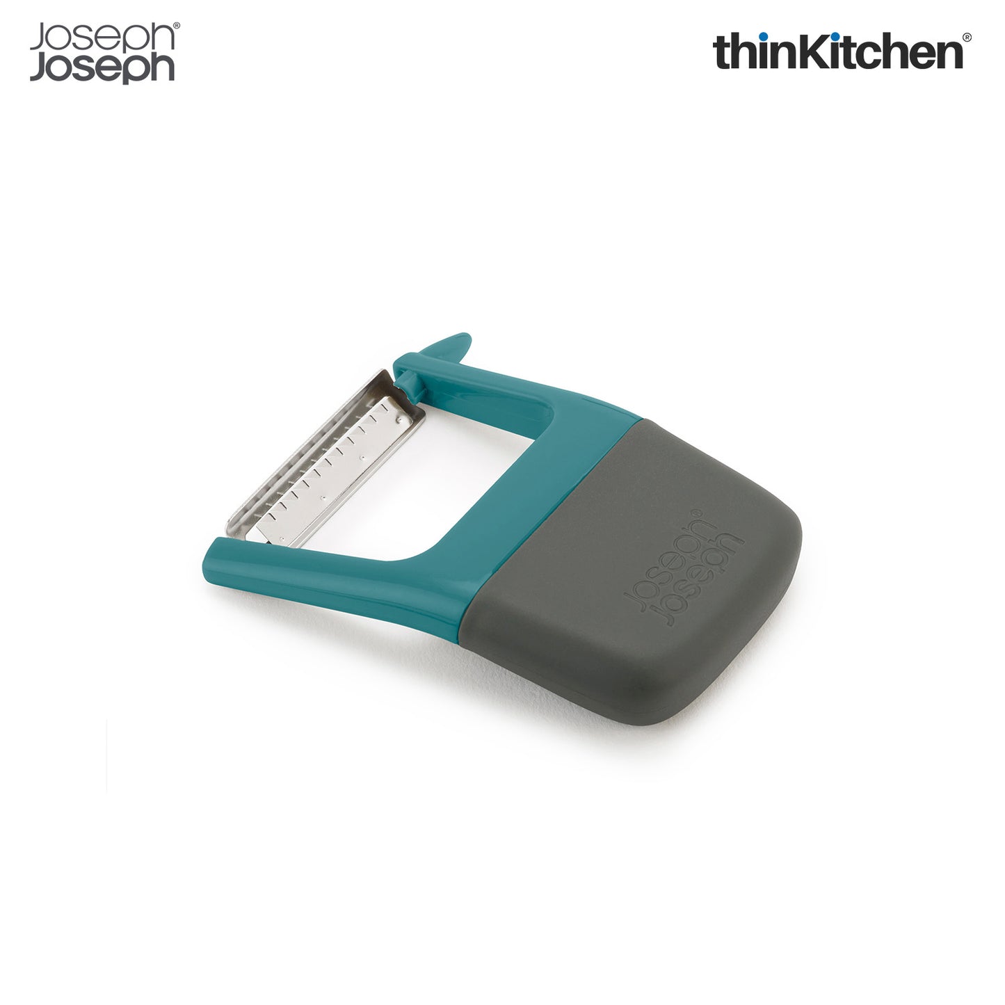 Joseph Joseph Duo Easy-Grip Julienne Peeler, Vegetable Kitchen Peeler and Potato-Eye Remover, Dark Opal