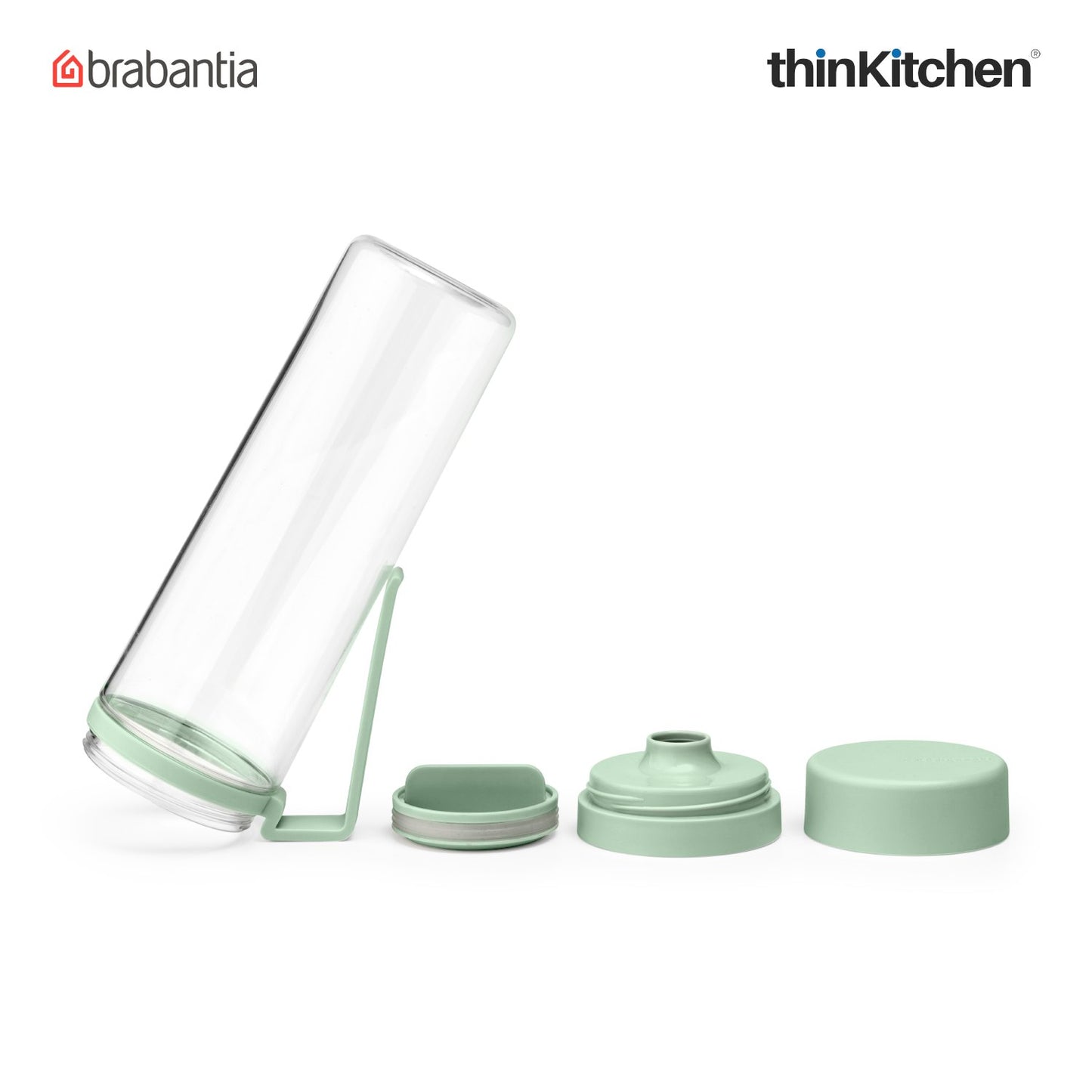 Brabantia Make Take Water Bottle With Strainer 500 Ml Jade Green