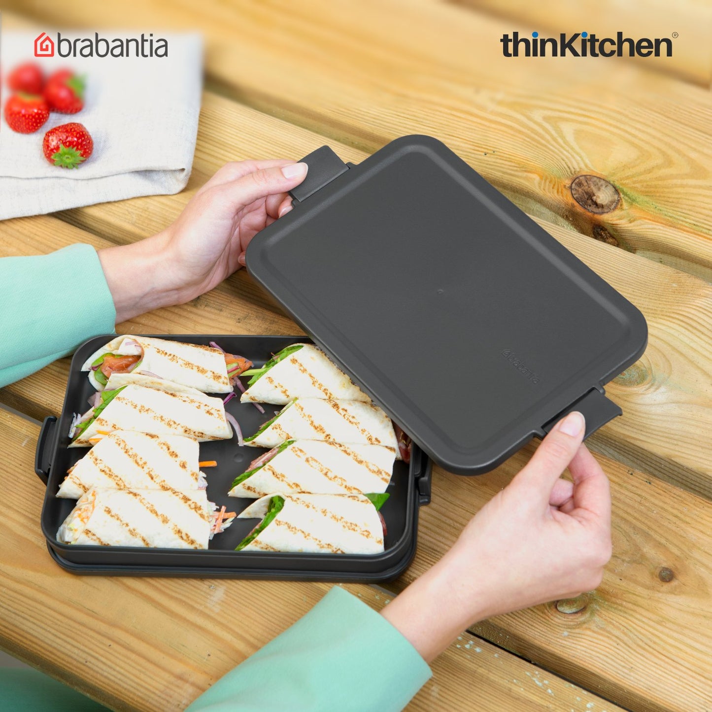 Brabantia Make Take Flat Lunch Box Dark Grey