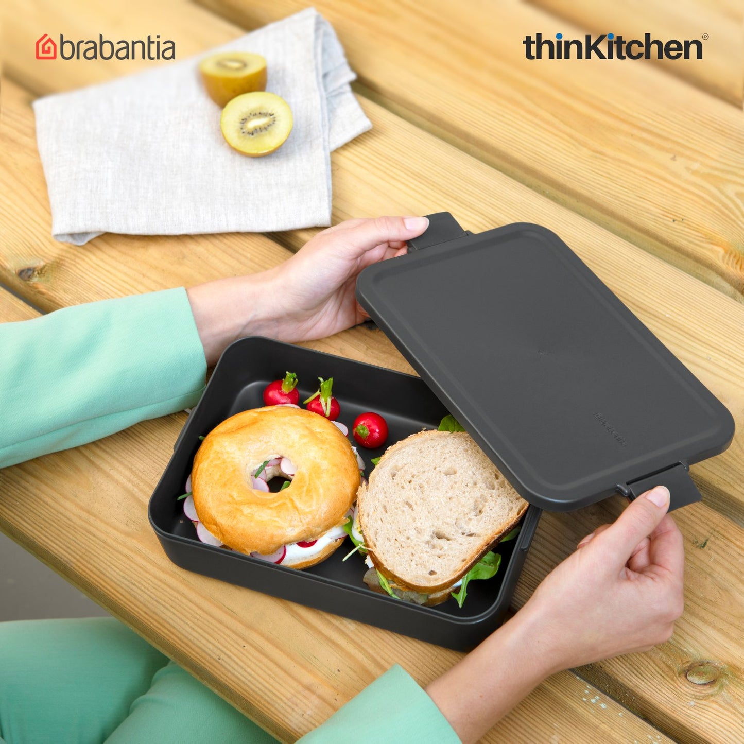 Brabantia Make Take Large Lunch Box Dark Grey