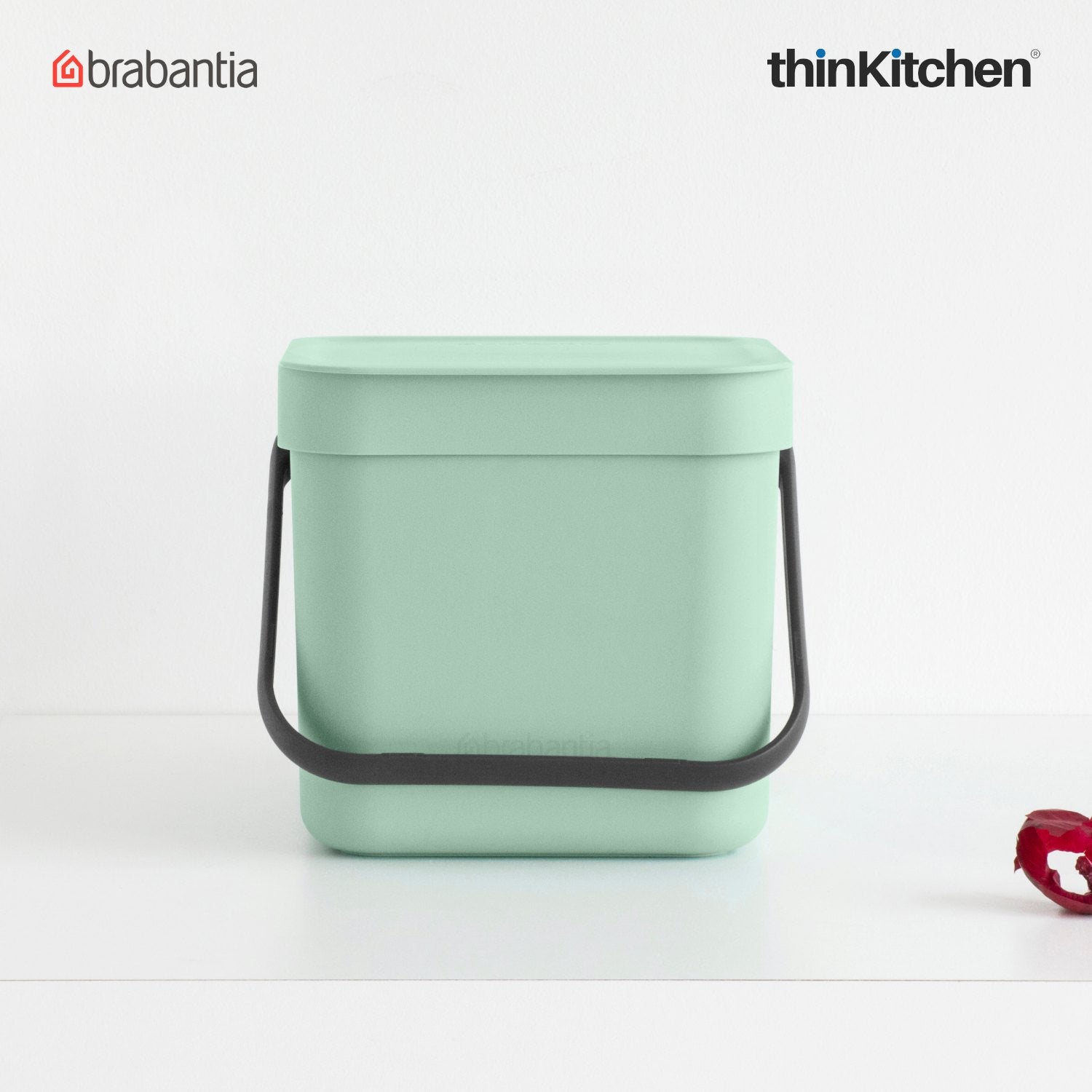 Brabantia, Sort&Go, Dustbin, Sort & Go Waste Bin, 3 Litre, Jade Green - 3