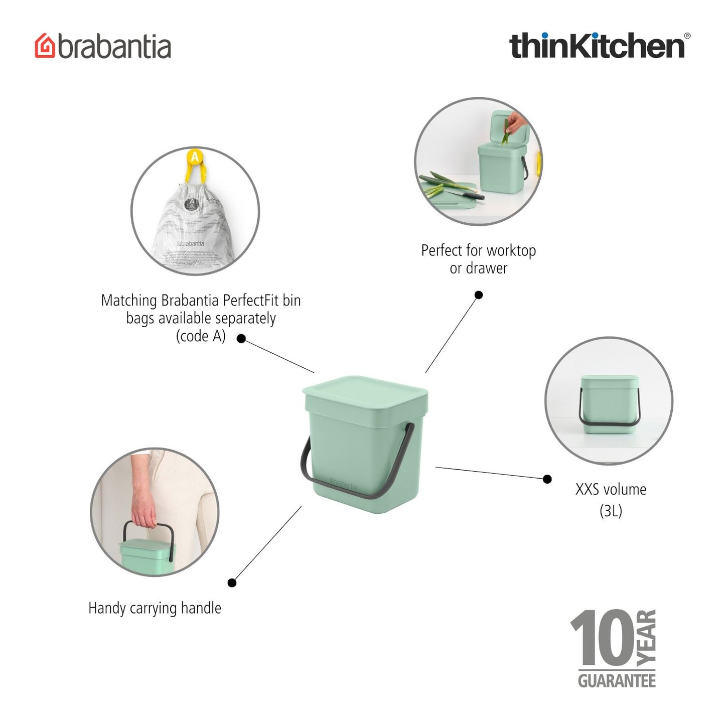 Brabantia Microfibre Cleaning Pads Set Of 3