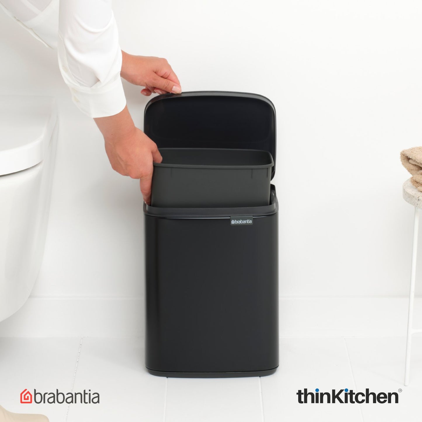 Brabantia Bo Waste Bin 7 Litre Matt Black