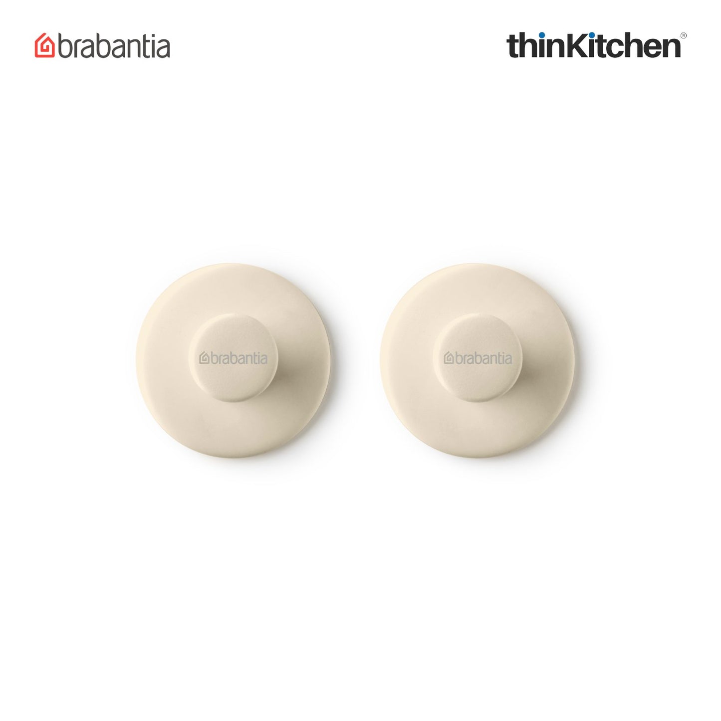 Brabantia Renew Towel Hooks Set Of 2 Soft Beige