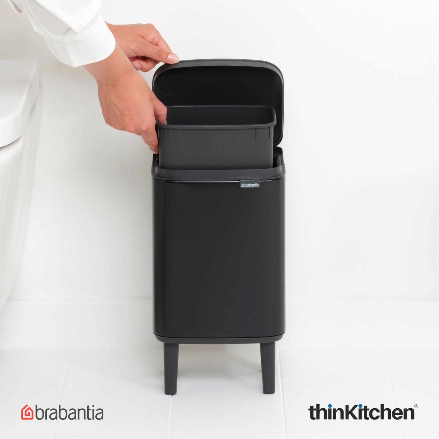 Brabantia Bo Waste Bin Hi 4 Litre Matt Black