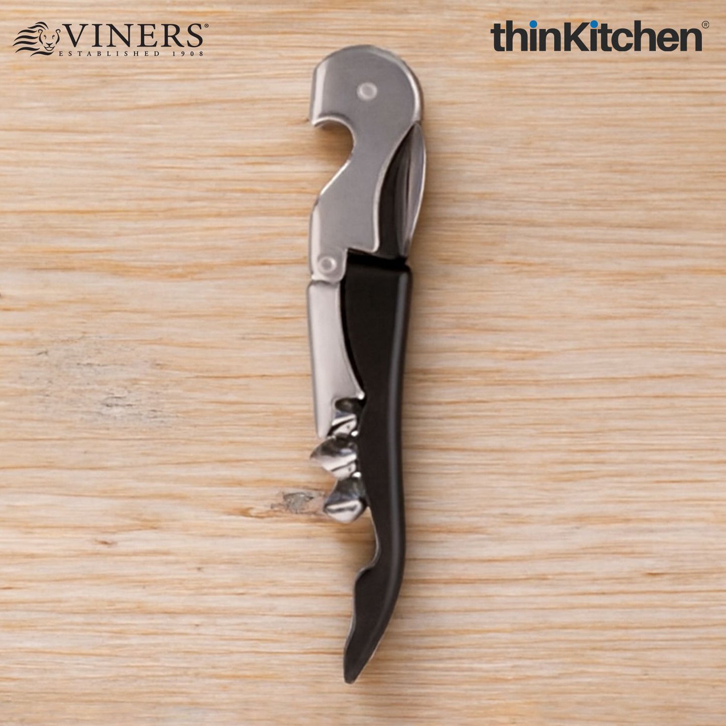 Viners Corkscrew – Two-Step Double-Lever with Retractable Blade