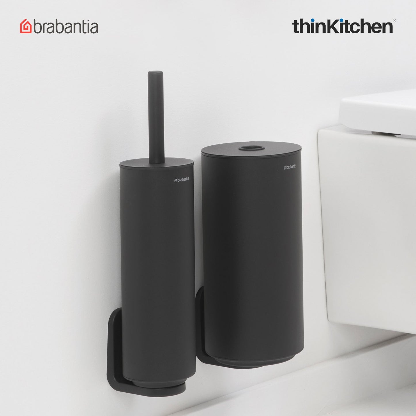 Brabantia Mindset Toilet Accessory Set Set Of 3 Grey