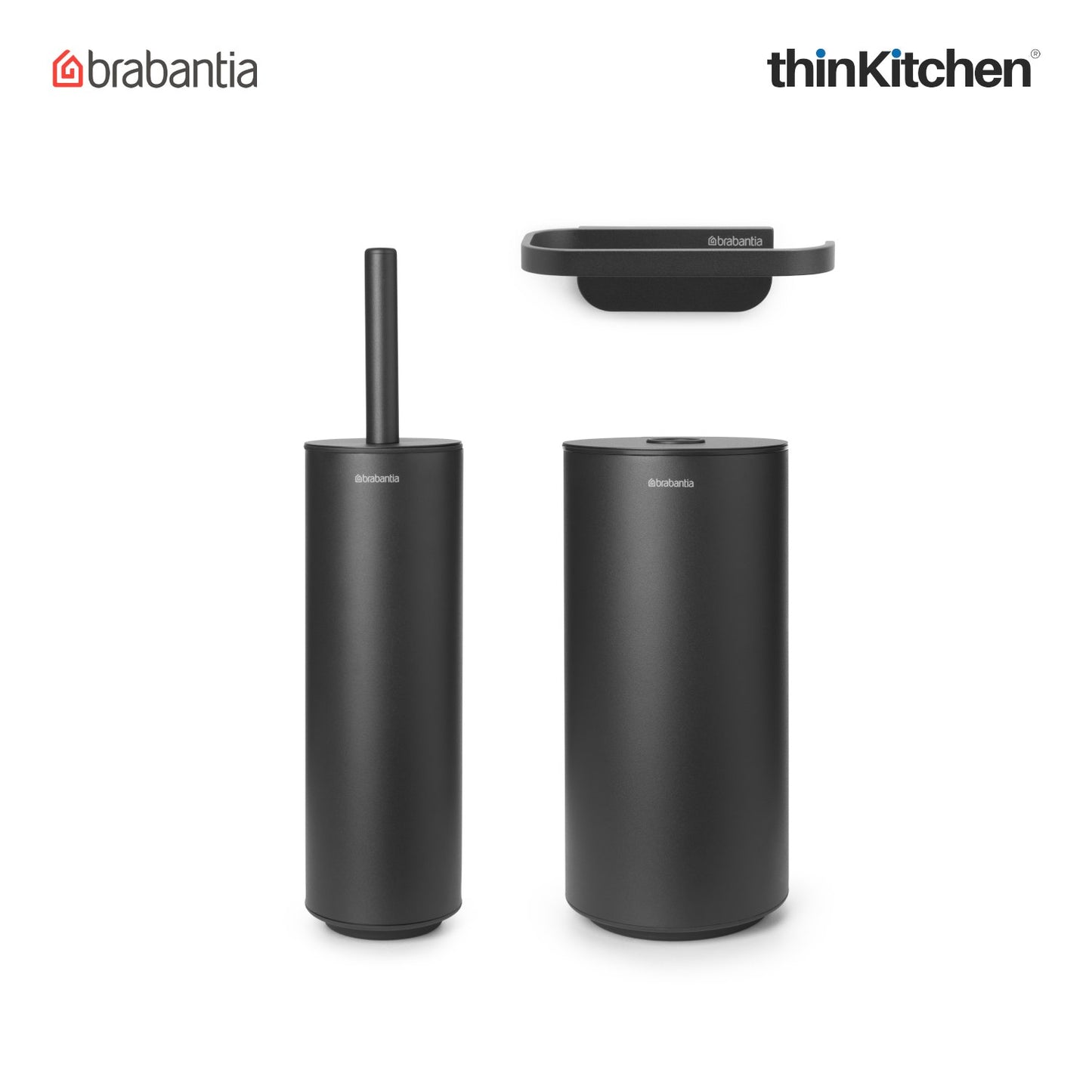 Brabantia Mindset Toilet Accessory Set Set Of 3 Grey