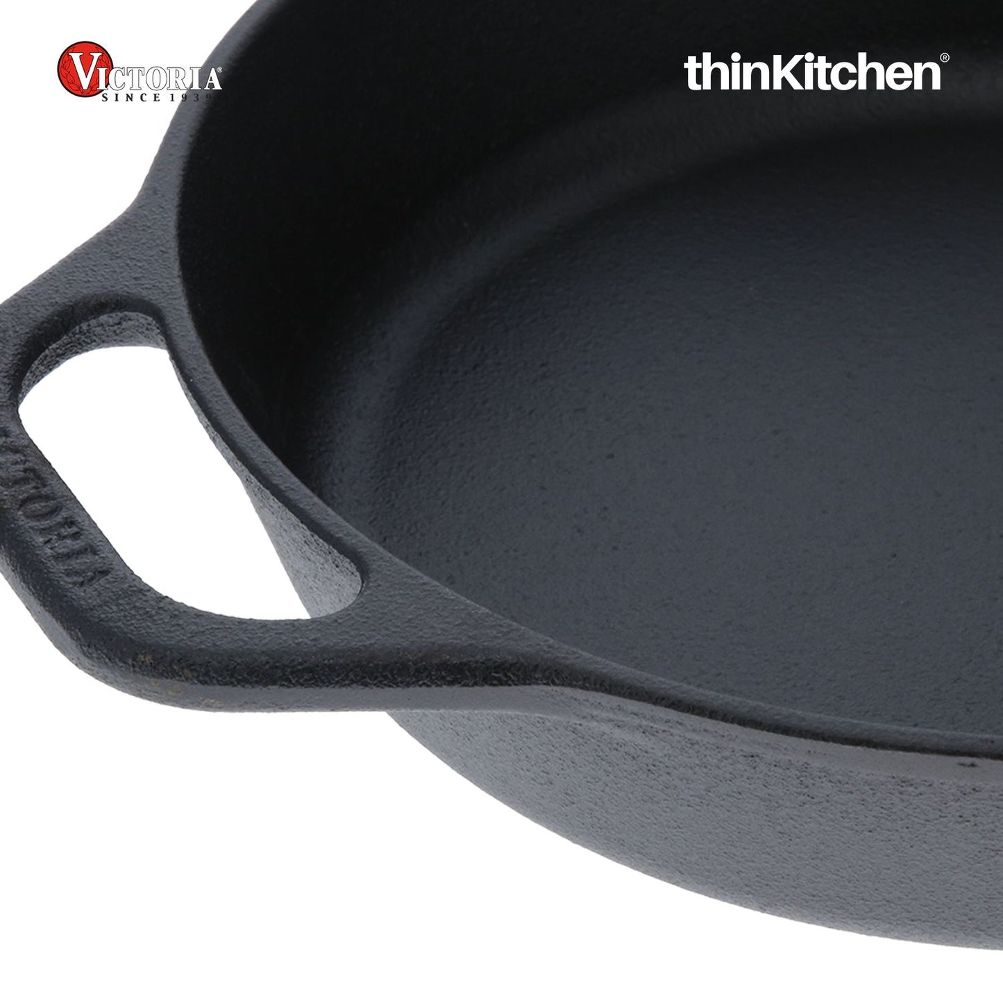 Victoria Pre-Seasoned Cast-Iron Frying Pan with Long Handle - 10 Inch