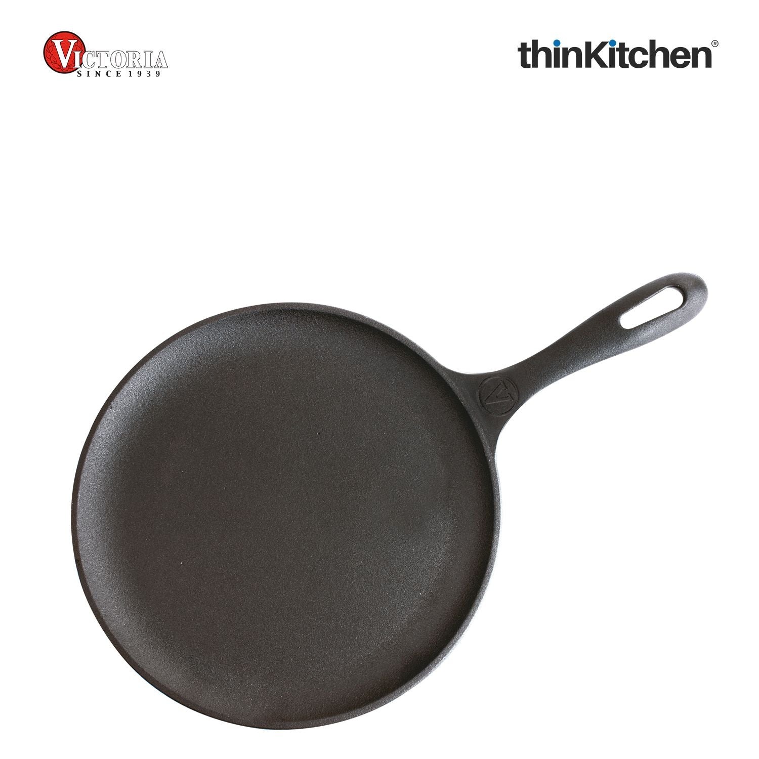 Victoria Pre-Seasoned Cast Iron Comal Griddle Pan 10.5 Inch with Long Handle | Durable Cast Iron Pan for Dosa, Tortilla, Pancake, Crepe & Roti | Grill Pan Made in Colombia - 5