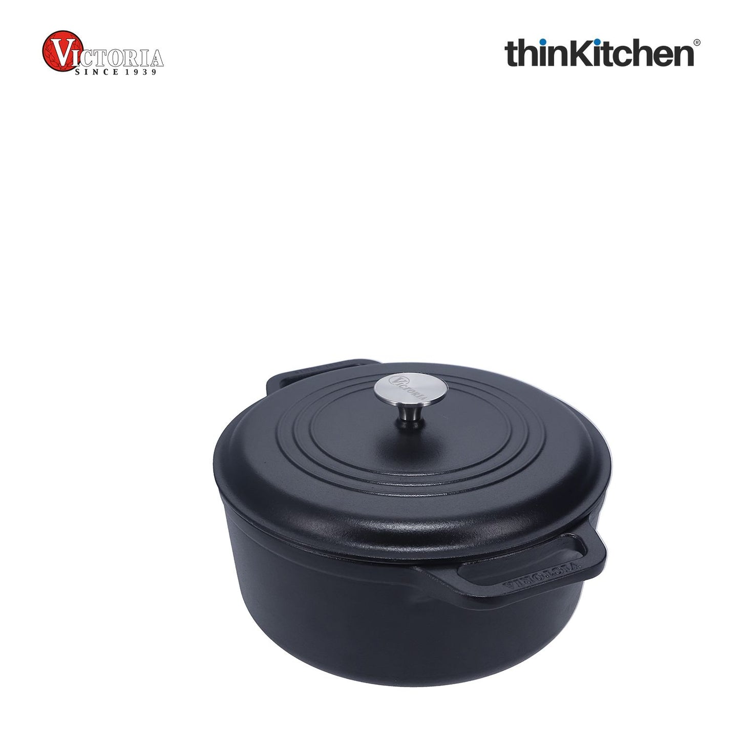 Victoria 7-Quart Cast Iron Dutch Oven with Lid and Dual Loop Handles, Seasoned with Flaxseed Oil, Made in Colombia, Black