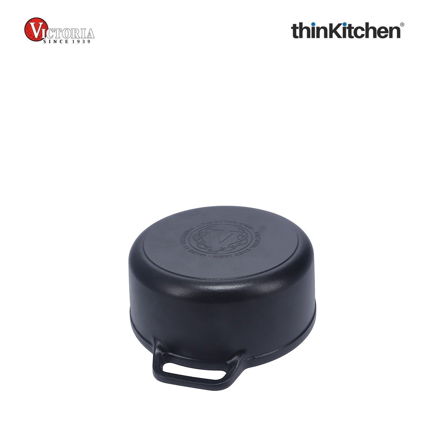 Victoria 7-Quart Cast Iron Dutch Oven with Lid and Dual Loop Handles, Seasoned with Flaxseed Oil, Made in Colombia, Black