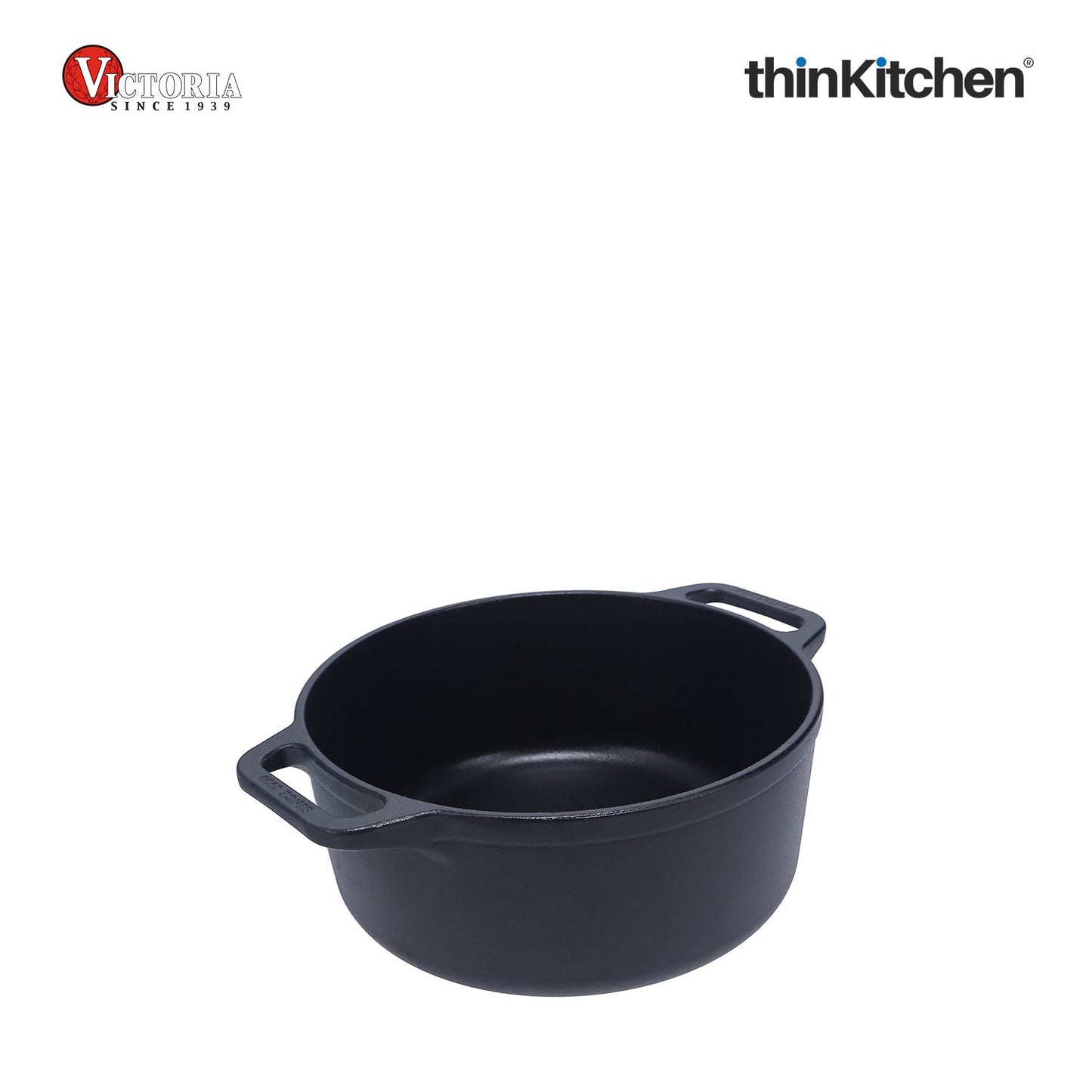 Victoria 7 Litre Cast Iron Dutch Oven with Lid and Dual Loop Handles