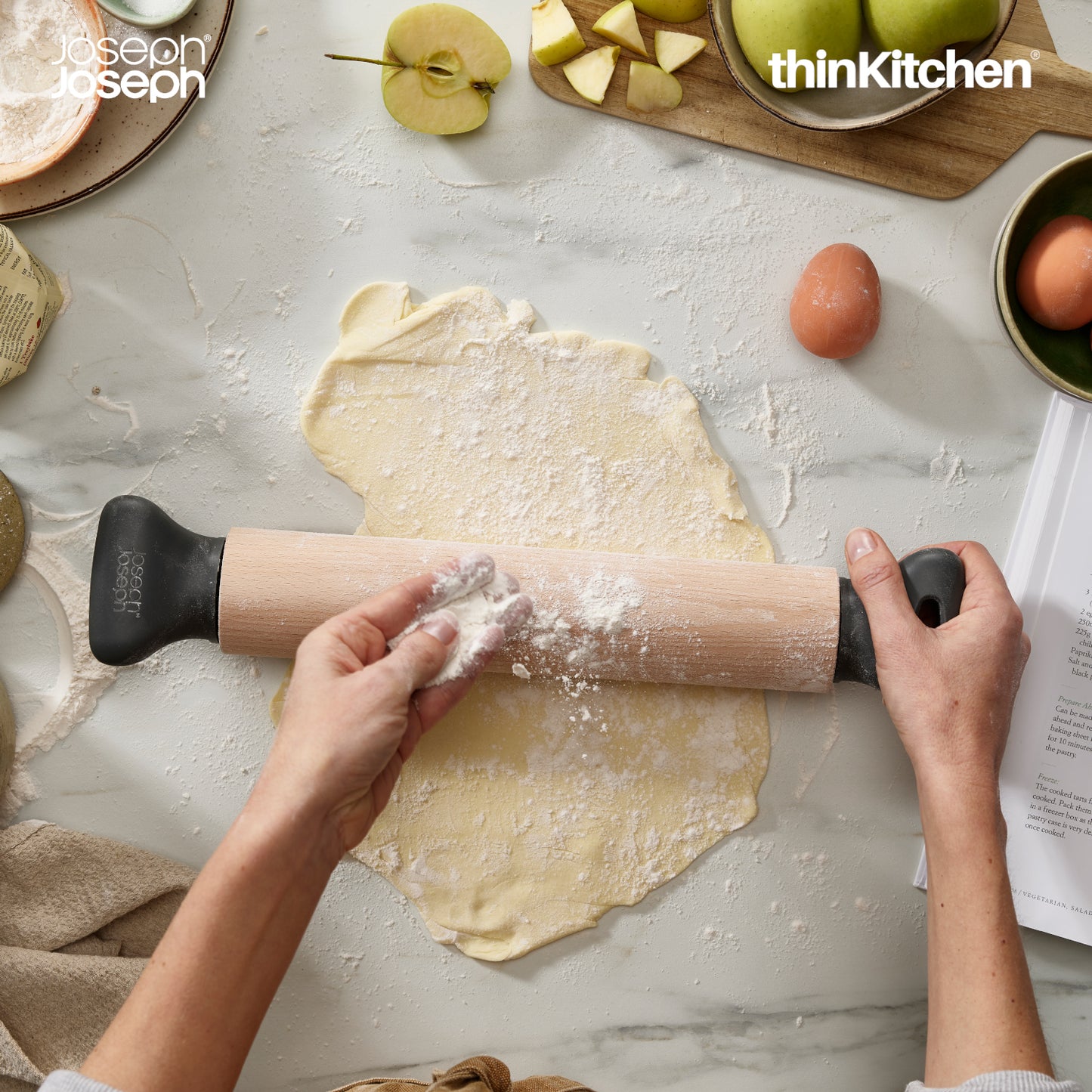 Joseph Joseph Grip Pin Ergonomic Rolling Pin