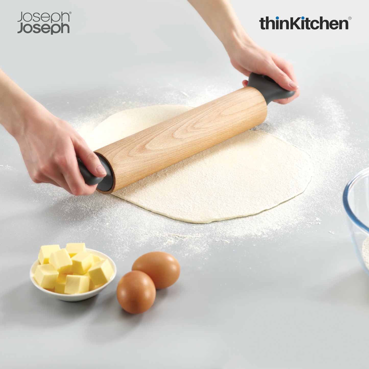 Joseph Joseph Grip Pin Ergonomic Rolling Pin