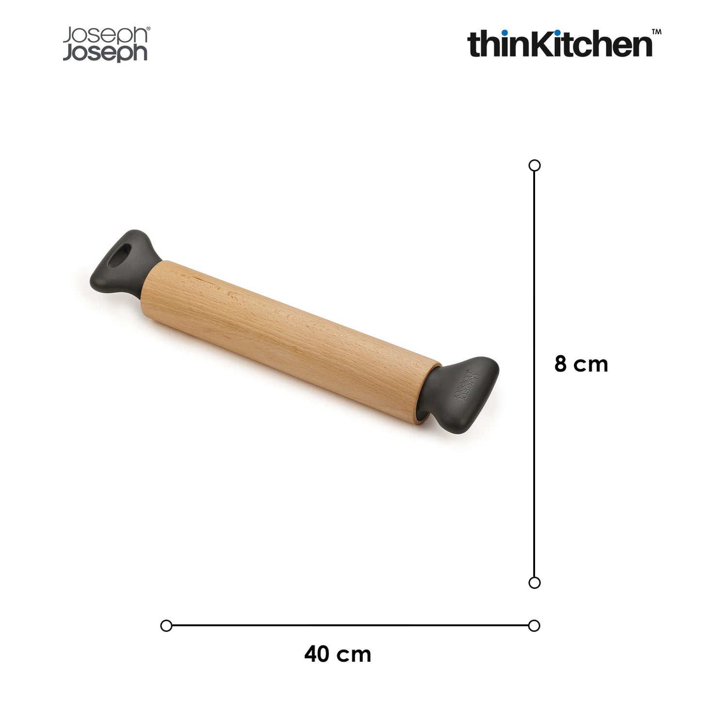 Joseph Joseph Grip Pin Ergonomic Rolling Pin