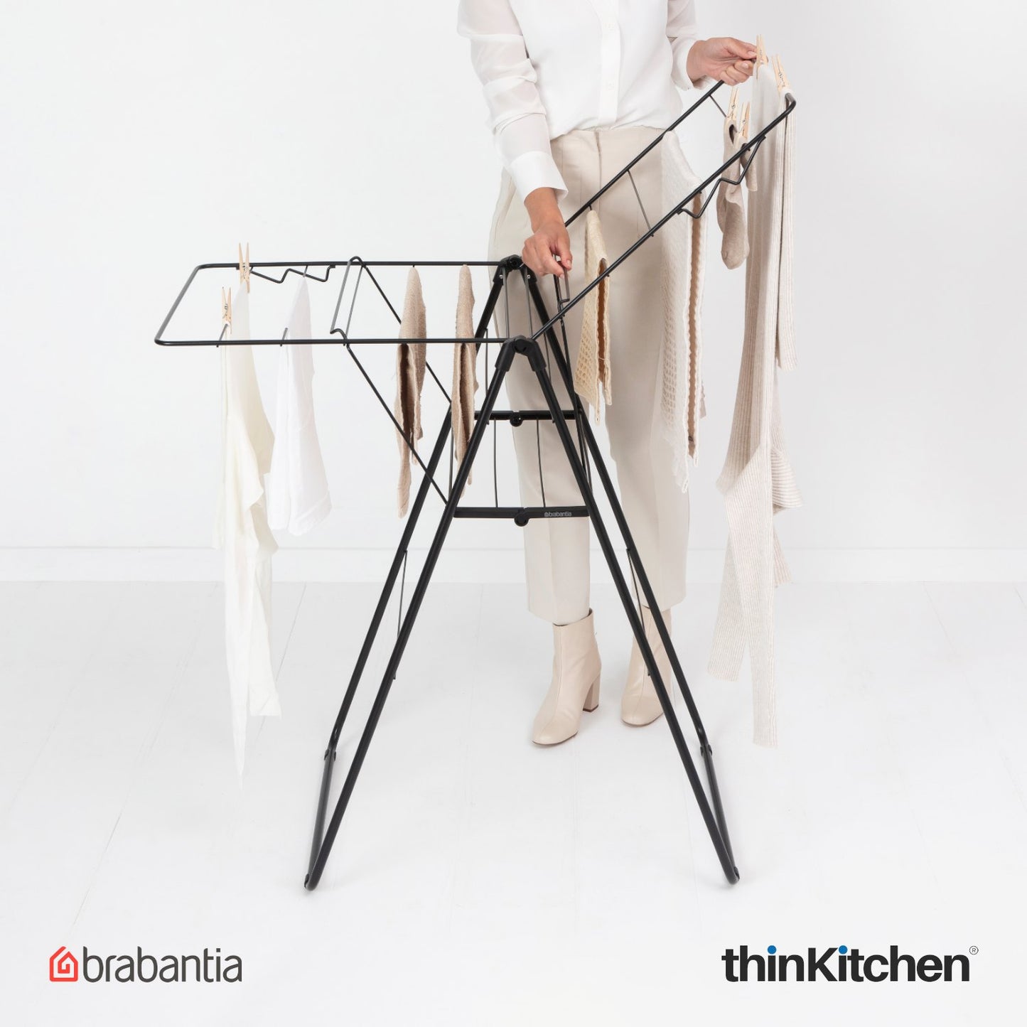 Brabantia Hangon Drying Rack 15 Meters Matt Black