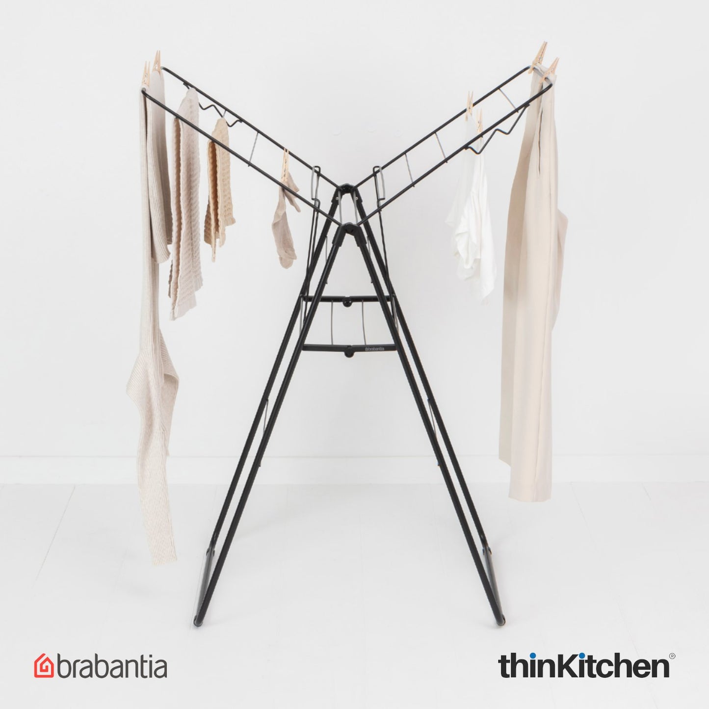 Brabantia Hangon Drying Rack 15 Meters Matt Black