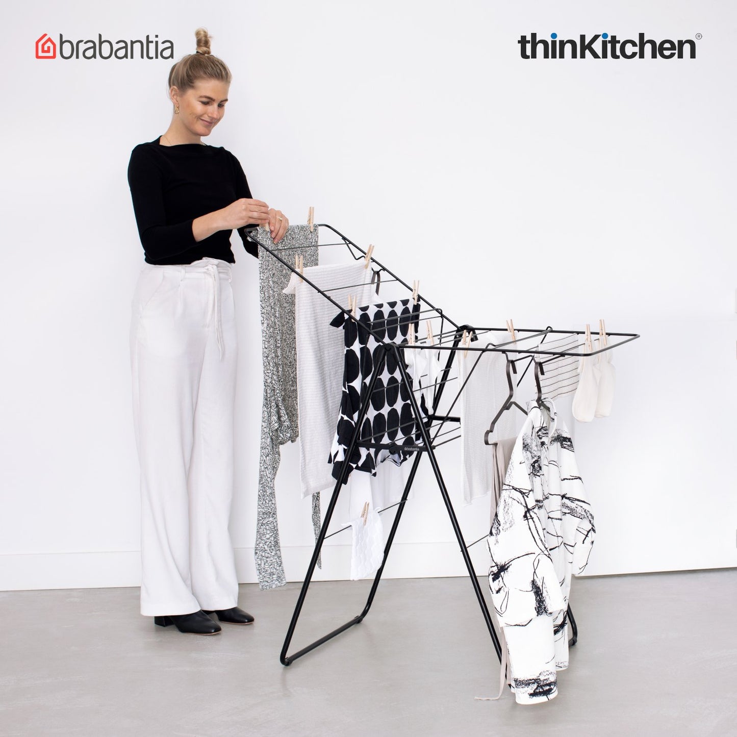 Brabantia Hangon Drying Rack 15 Meters Matt Black
