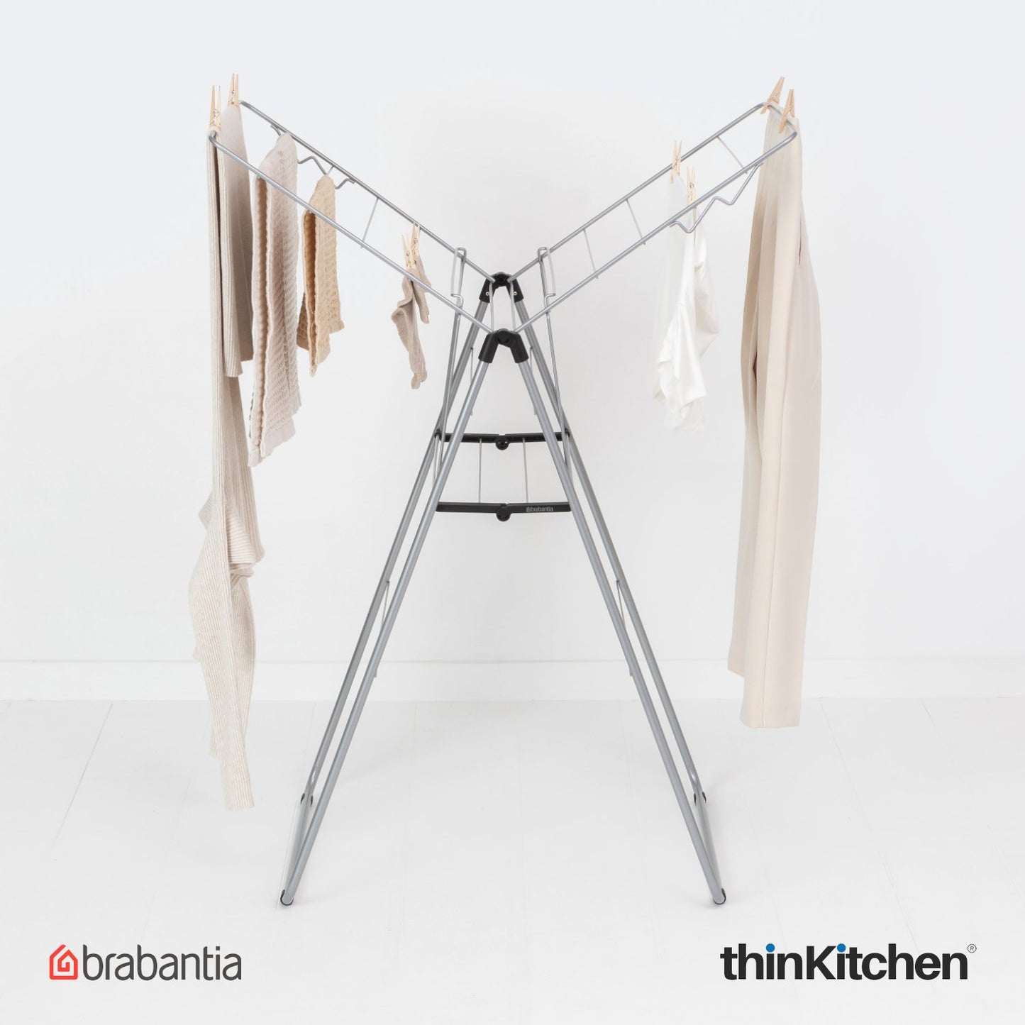 Brabantia Hangon Drying Rack 15 Meters Metallic Grey