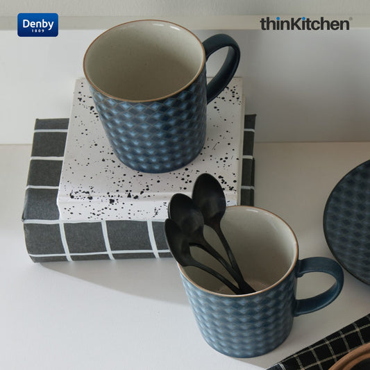 Denby Impression Charcoal Diamond Large Mug - 400ml