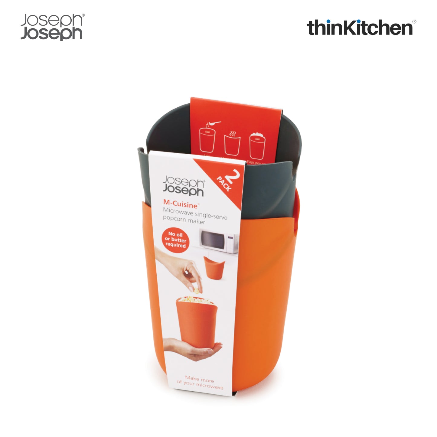 Joseph Joseph M Cuisine Single Serve Popcorn Maker Set Of 2
