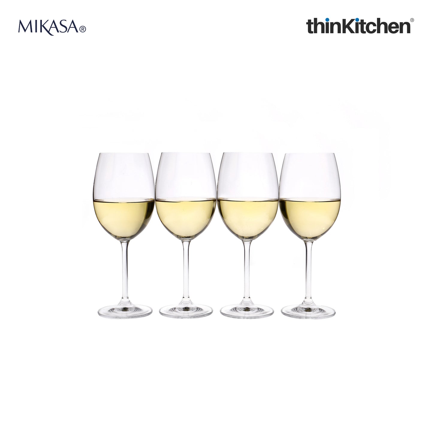 Mikasa Julie White Wine Glasses Set Of 4 468ml