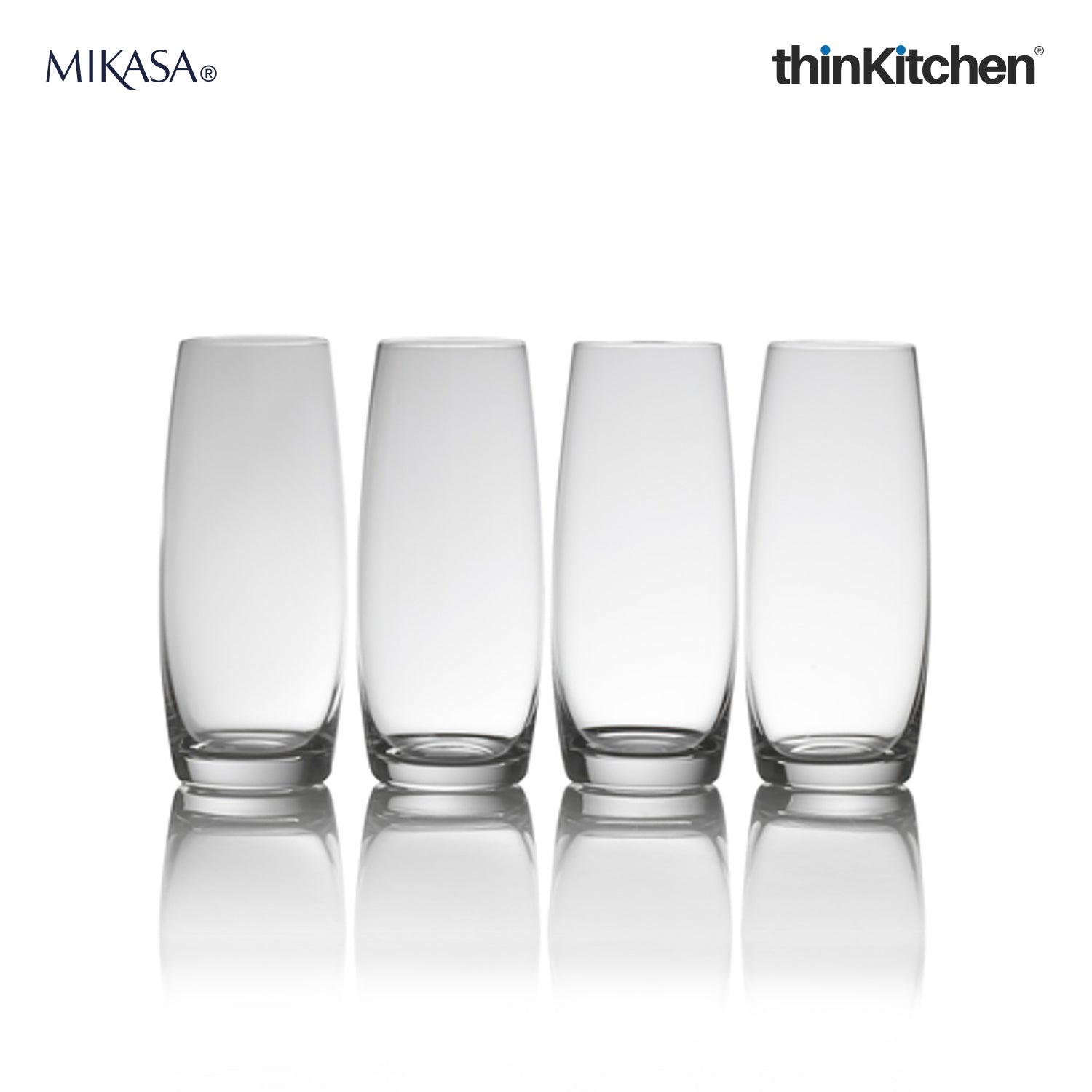 Mikasa Julie Stemless Flute Glasses – Set of 4 | Premium European Lead-Free Crystal Champagne & Wine Glasses | Durable Titanium-Reinforced Stemless Glassware for Elegant Entertaining - 5
