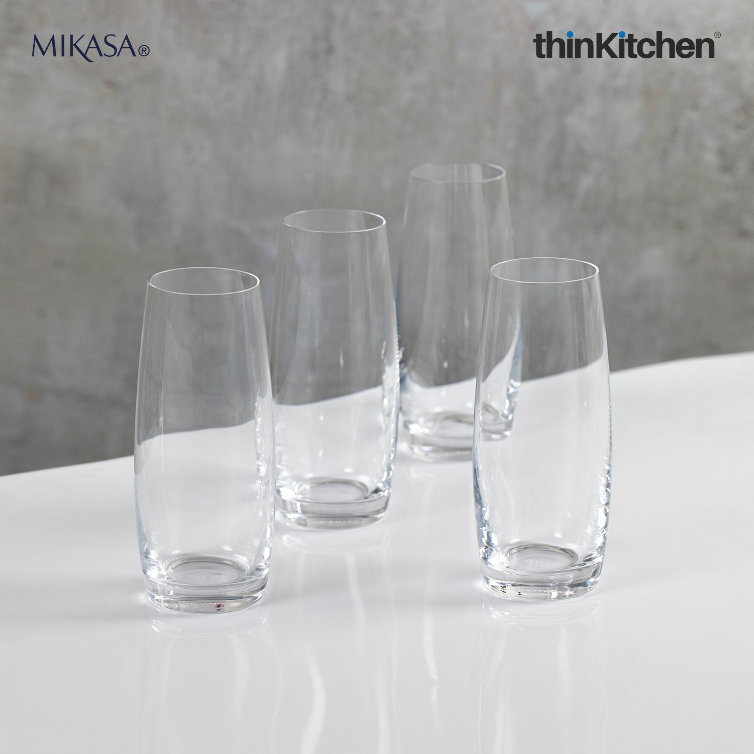 Mikasa Julie Stemless Flute Glasses – Set of 4 | Premium European Lead-Free Crystal Champagne & Wine Glasses | Durable Titanium-Reinforced Stemless Glassware for Elegant Entertaining - 2