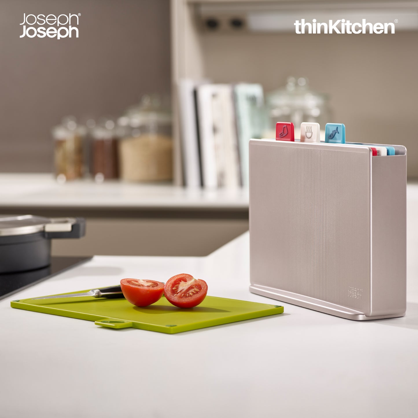 Joseph Joseph Index Chopping Board Set Silver