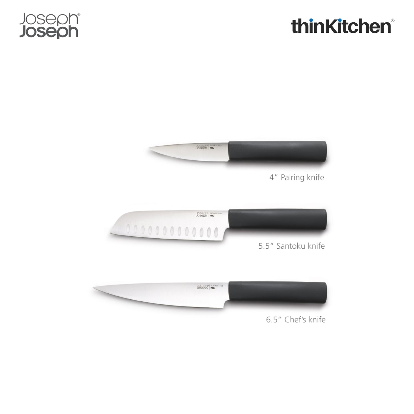 Joseph Joseph Nest Boards Plus 6-Piece Knife & Cutting Board Set – Premium Colour-Coded Chopping Boards & Knives with Storage Stand