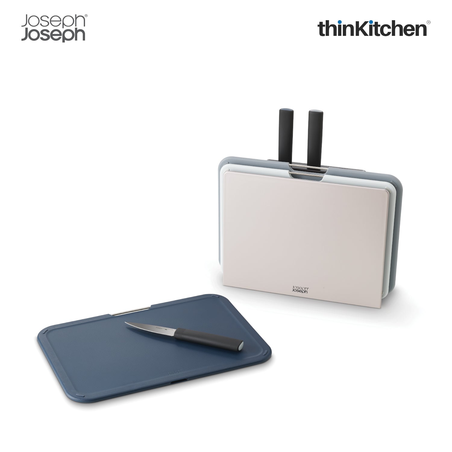 Joseph Joseph Nest Boards Plus 6-Piece Knife & Cutting Board Set – Premium Colour-Coded Chopping Boards & Knives with Storage Stand - 12