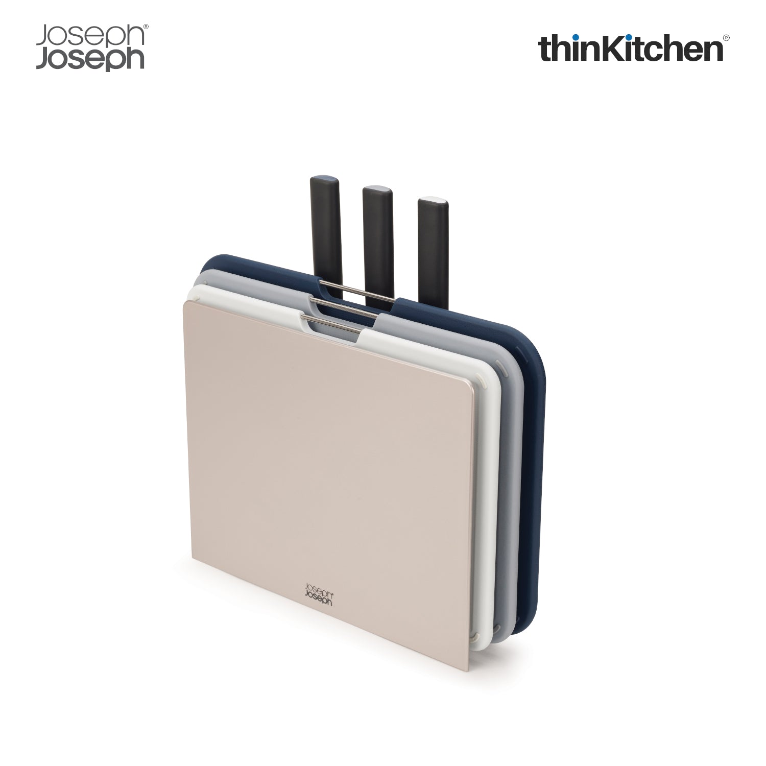 Joseph Joseph Nest Boards Plus 6-Piece Knife & Cutting Board Set – Premium Colour-Coded Chopping Boards & Knives with Storage Stand - 2