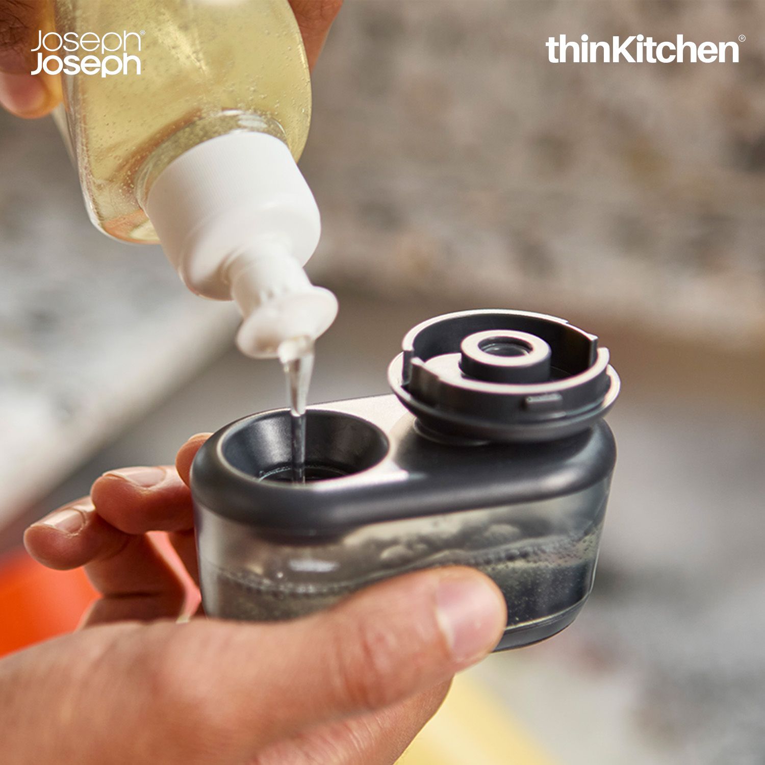 Joseph Joseph SinkTech Soap-disp palm brush with stand - 10