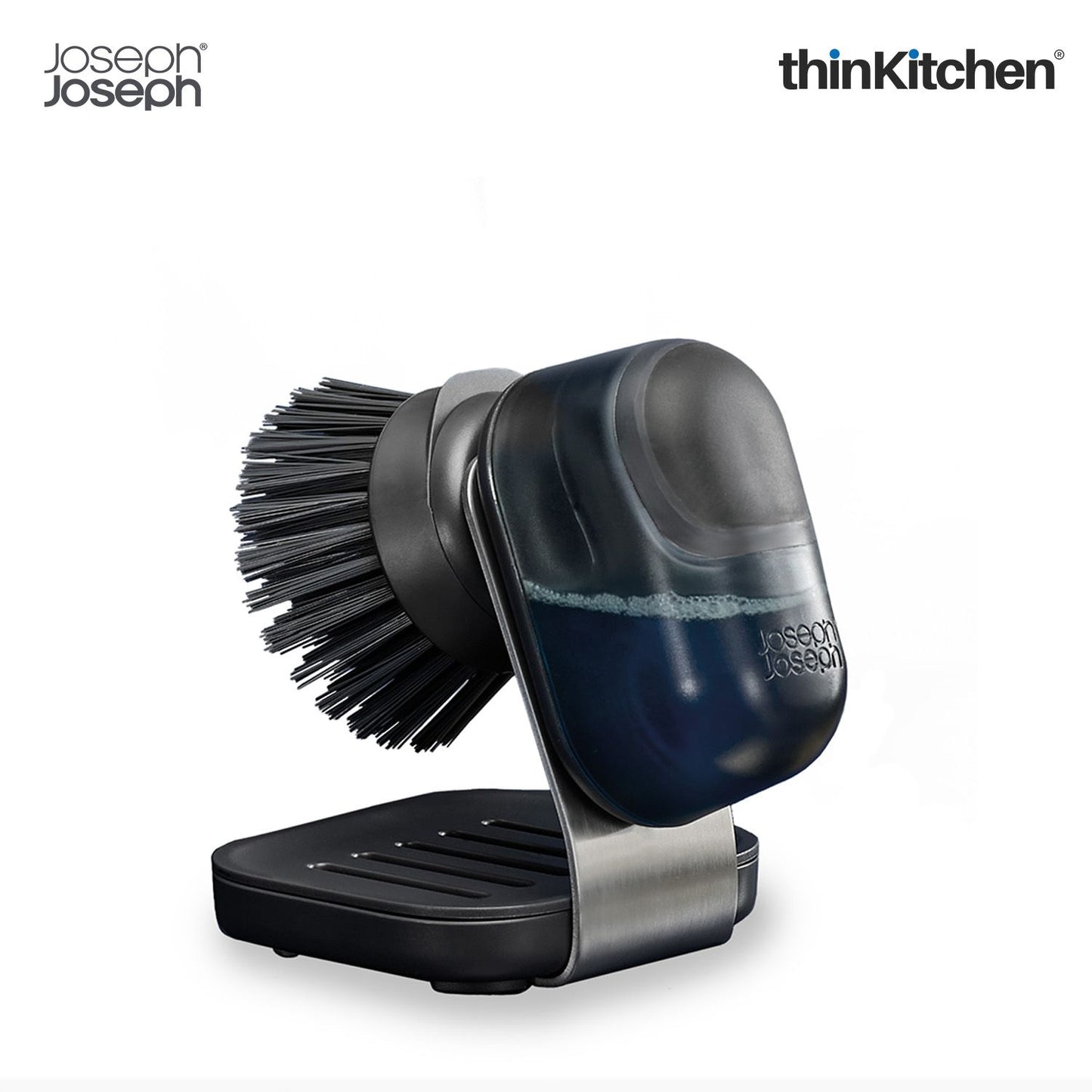 Joseph Joseph SinkTech Soap-disp palm brush with stand